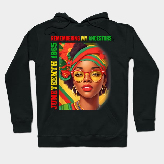 Juneteenth Women Remembering My Ancestors 2023 Hoodie by Davito Pinebu 